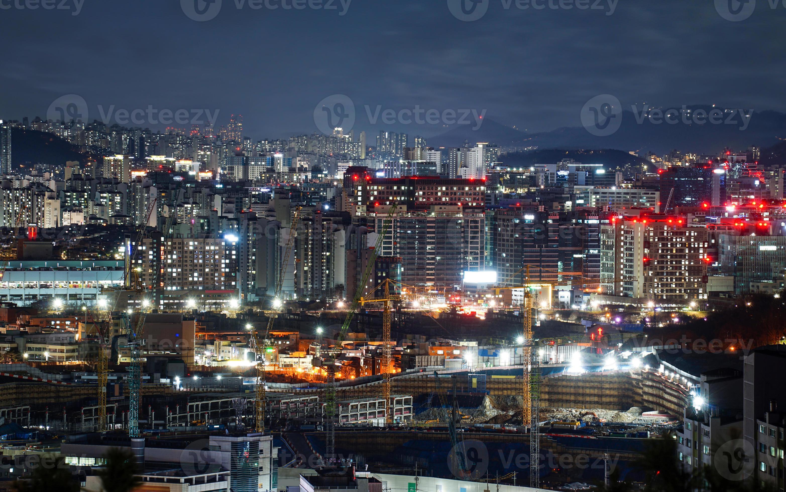 Night View Around Guro Gu Seoul Stock Photo At Vecteezy