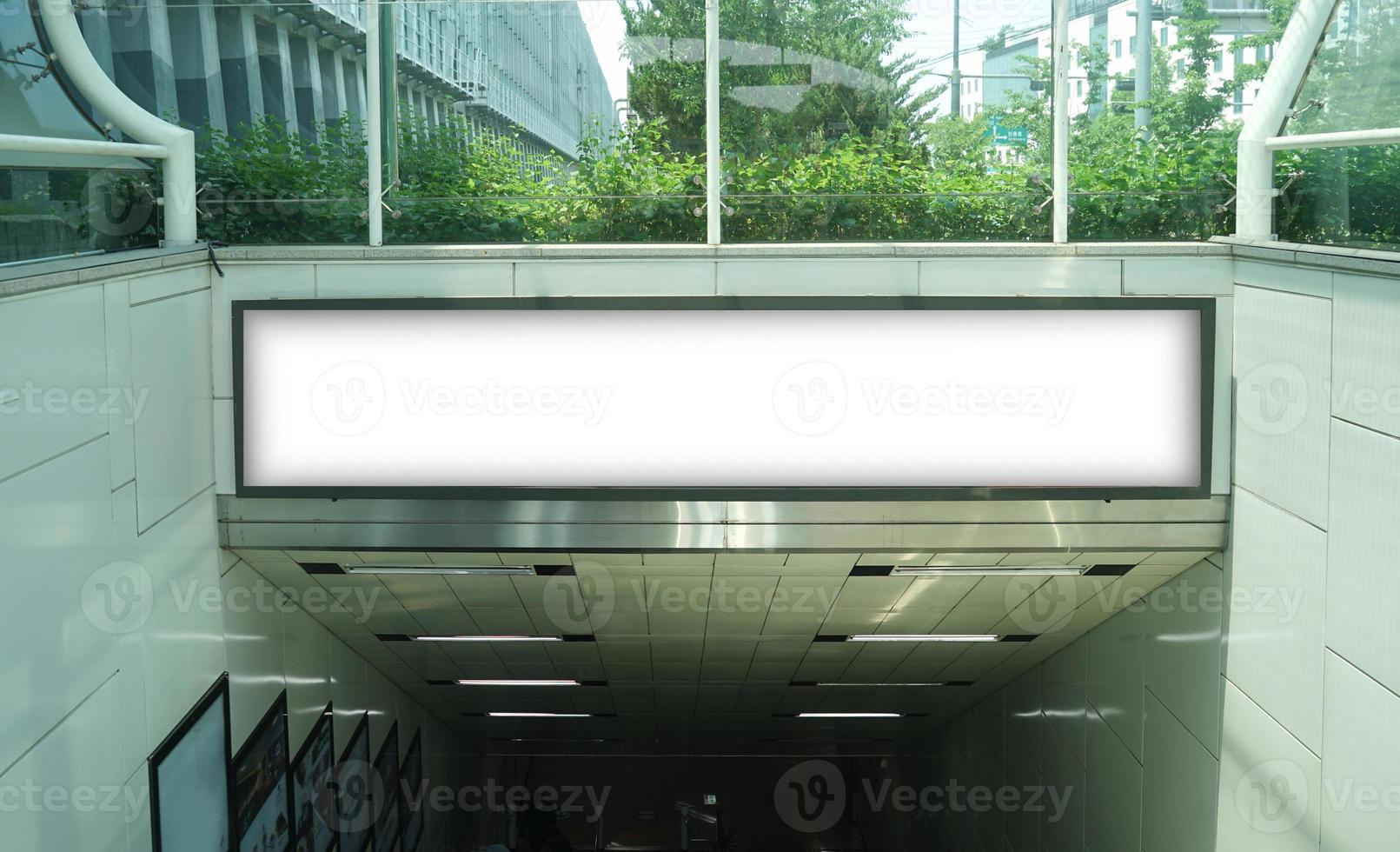 Subway Scenery and Advertising Mockup photo