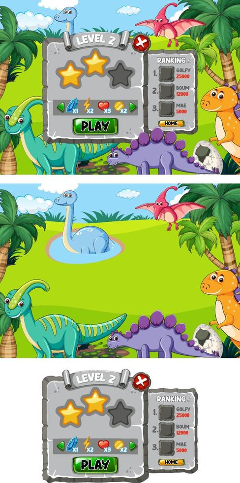 A game background template with elements vector