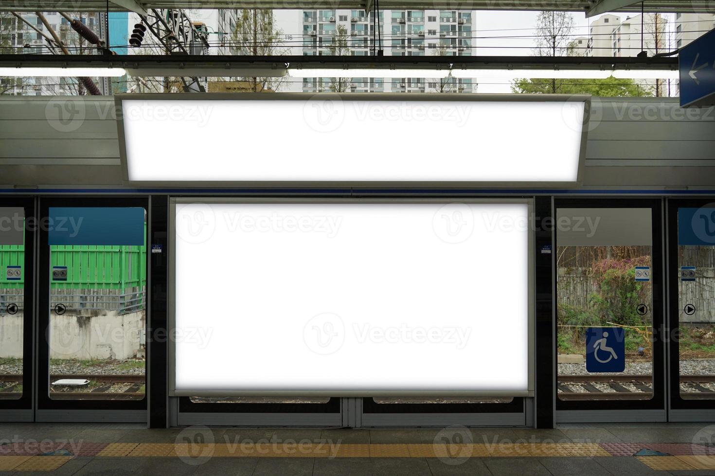Subway Scenery and Advertising Mockup photo