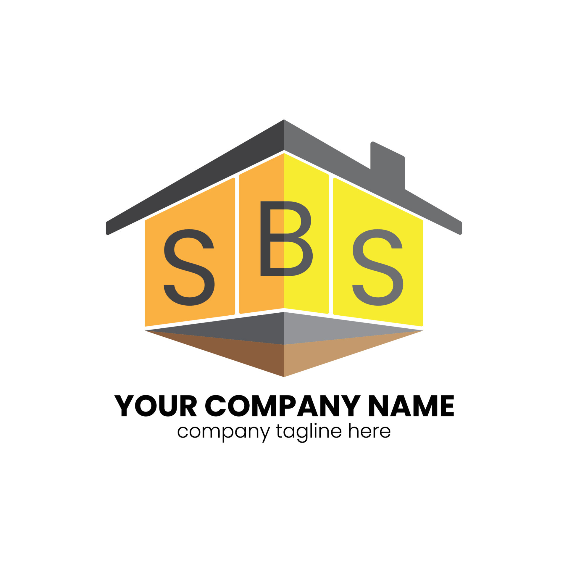 Building materials store logo with a simple and elegant basic form of a house and building