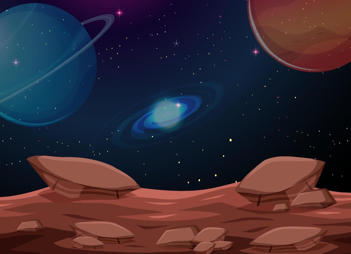 Outer space background wallpaper vector