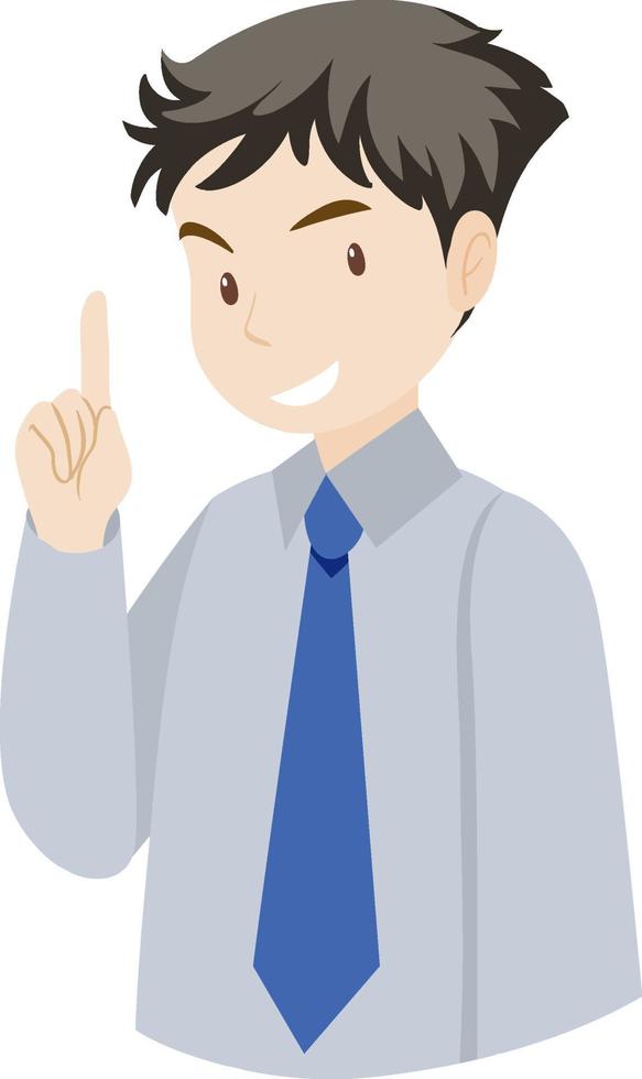 Business man in flat cartoon style vector
