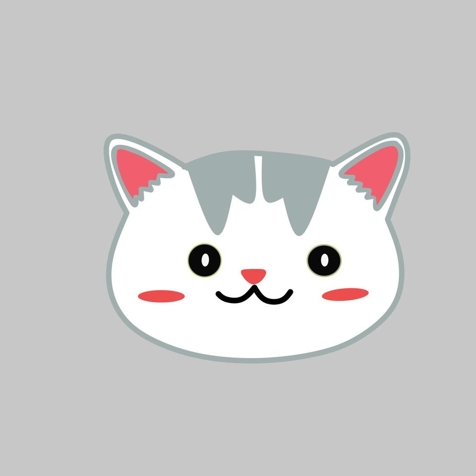 ilustración vectorial icono de gato lindo vector