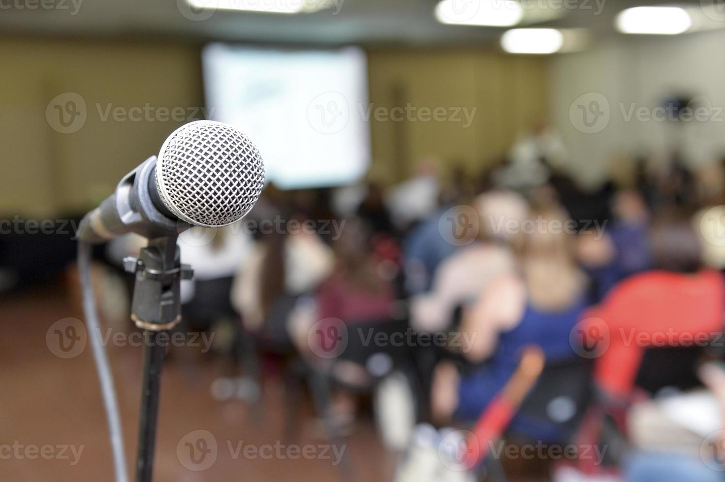 microphone in a blur background room photo