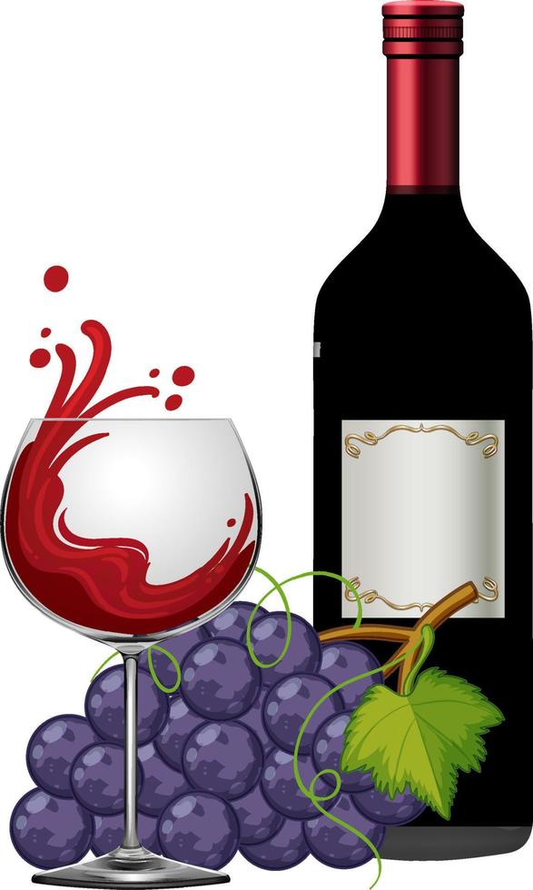 Drinking red wine concept vector