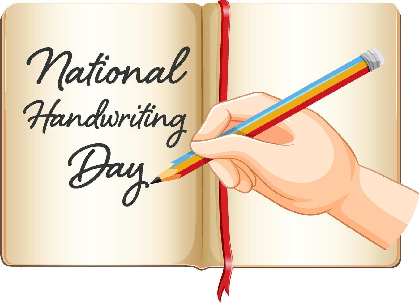 National Handwriting Day Concept vector