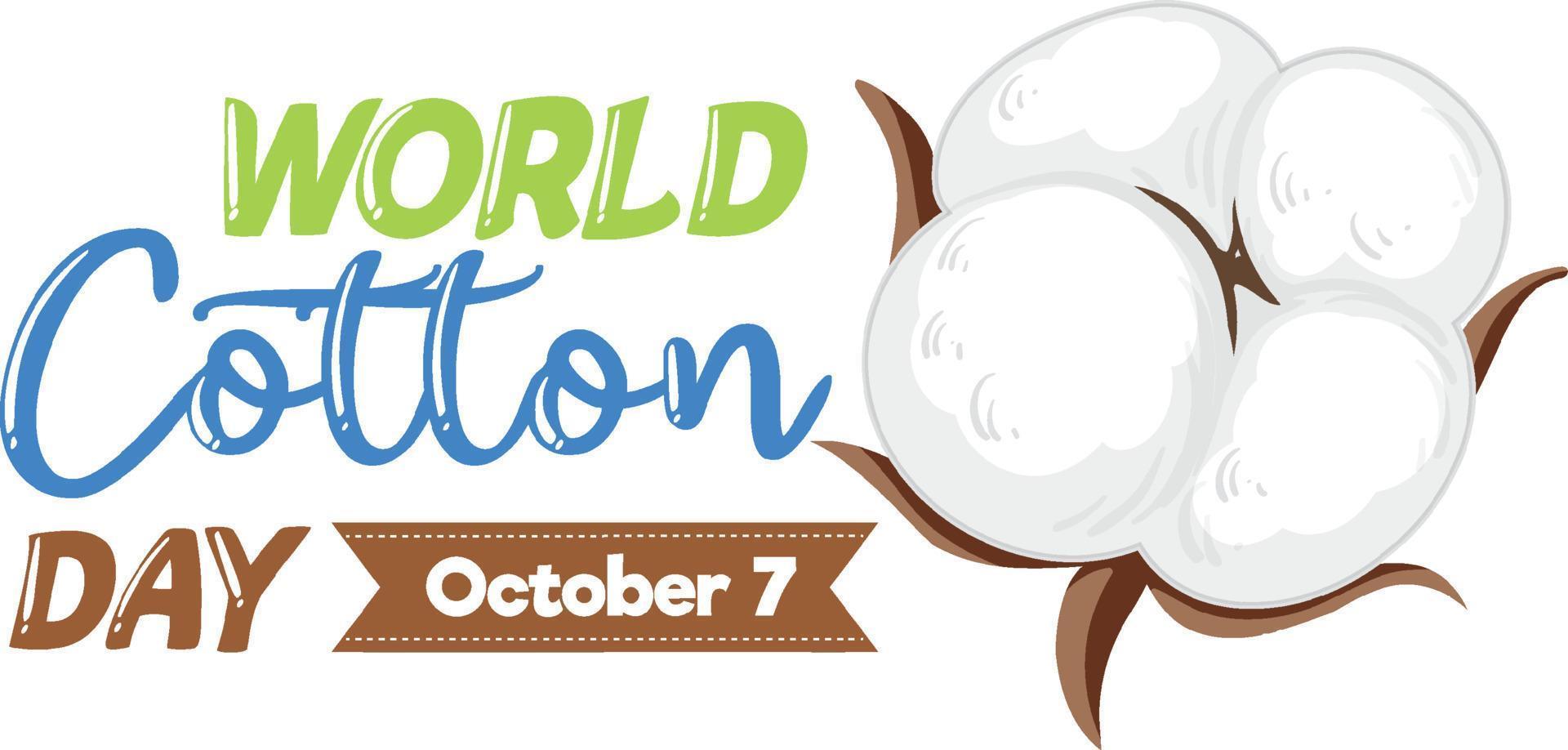 World Cotton Day Banner Template vector