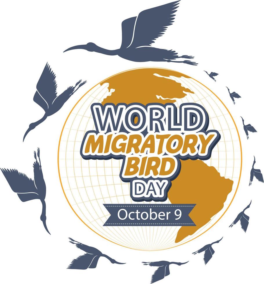 World Migratory Bird Day Banner Concept vector