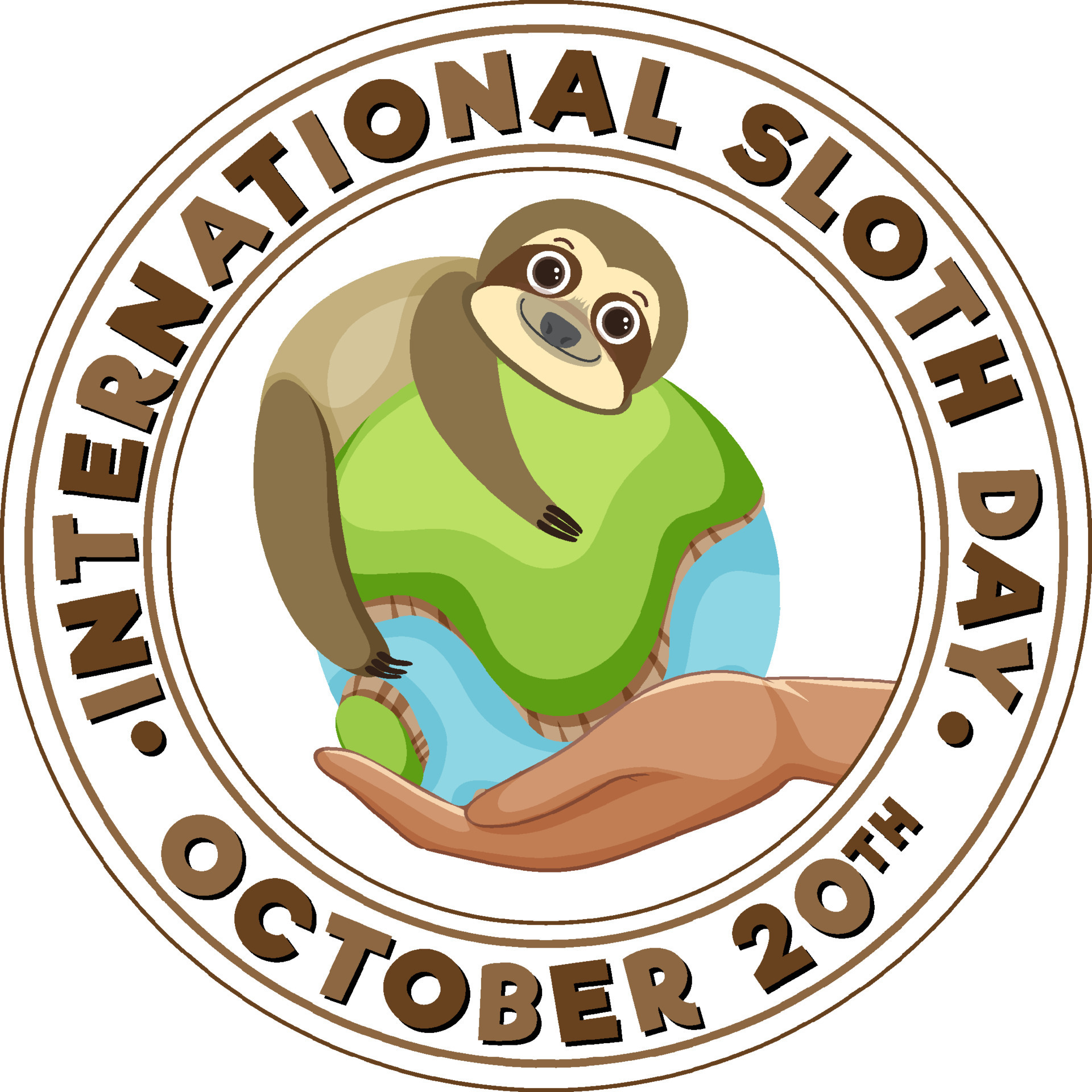 International sloth day banner concept vector 10518520 Vector Art at