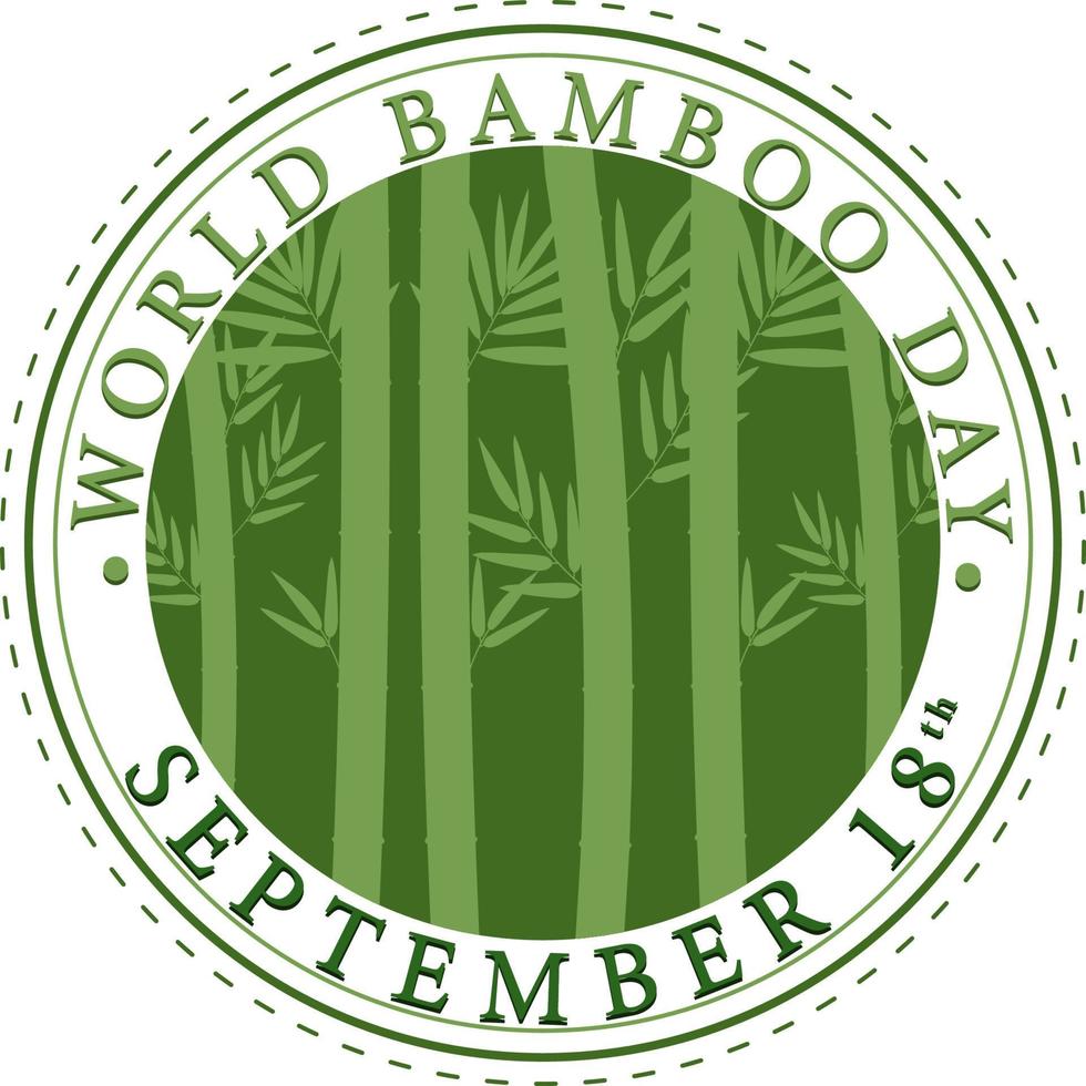 World Bamboo Day September 18 vector