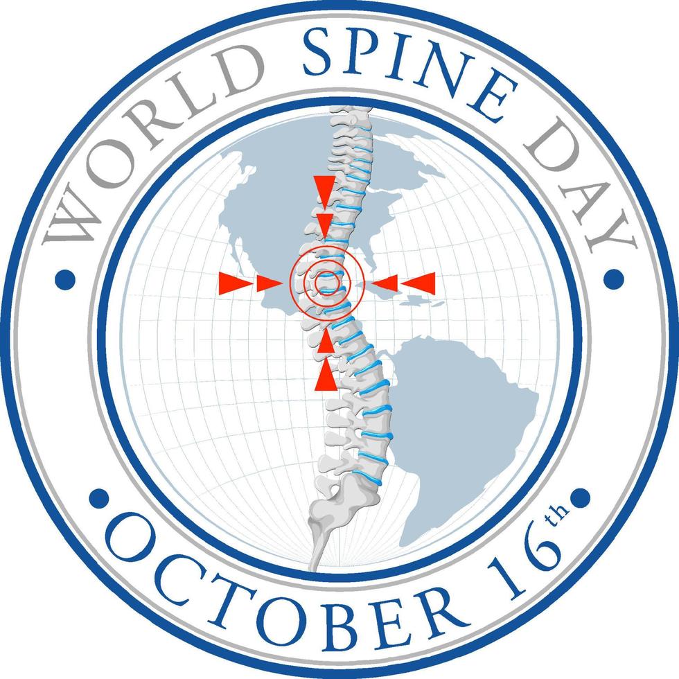 World Spine Day Banner Design vector