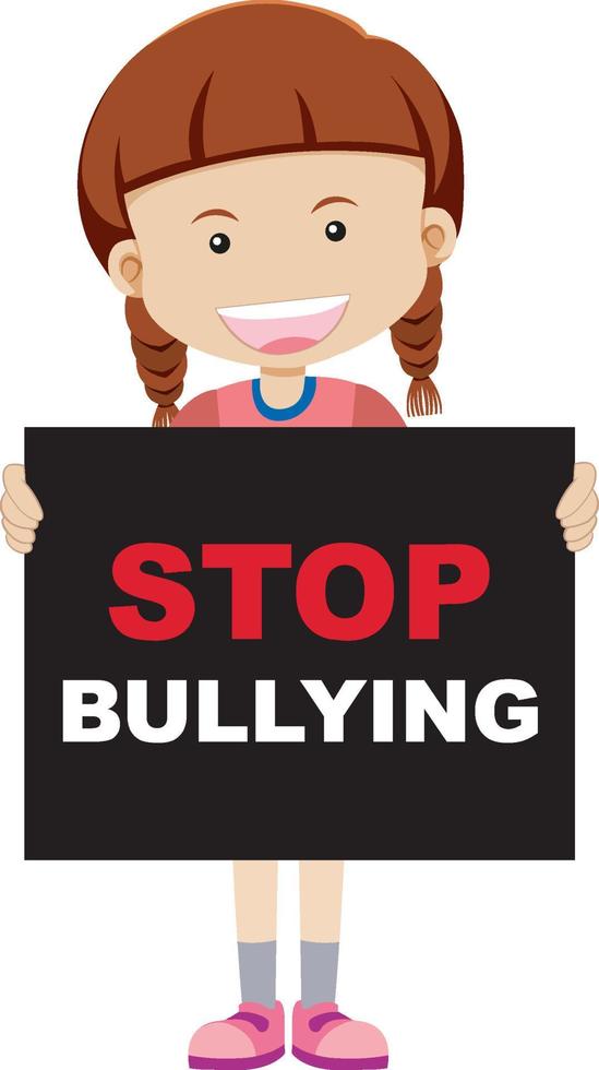 Stop bullying banner concept vector