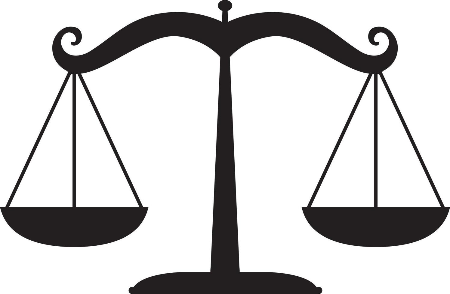 Isolated justice scales symbol on white background vector