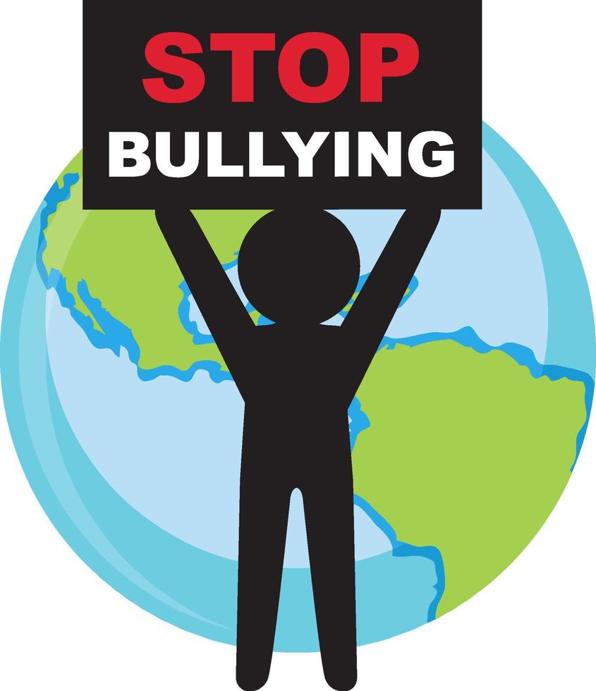 Stop bullying banner concept vector