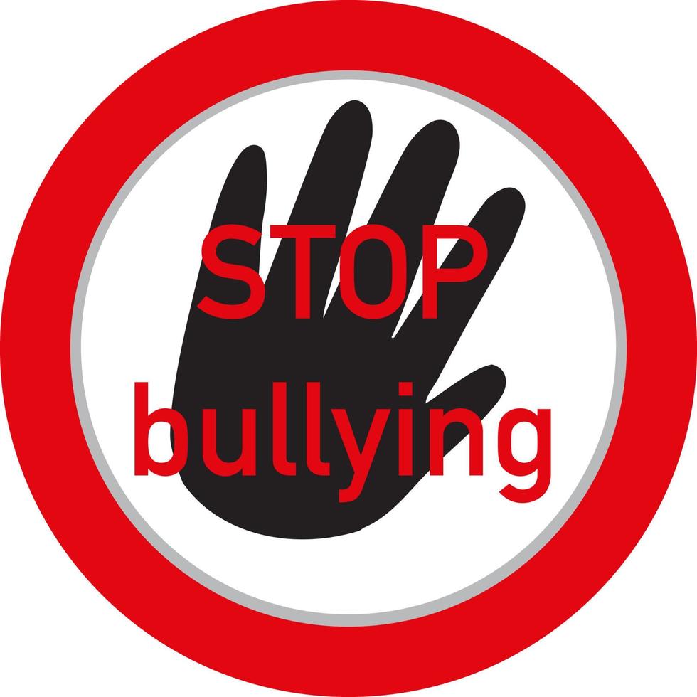 Stop bullying sign isolated vector