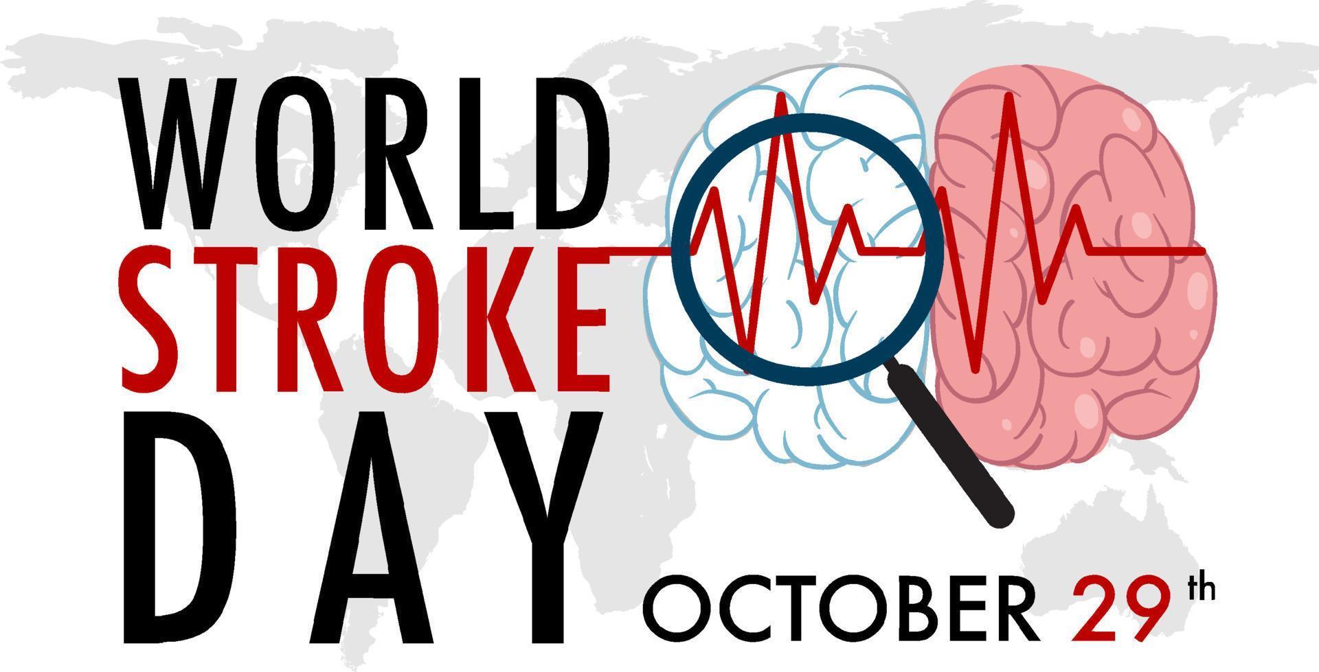 World Stroke Day Banner Design vector