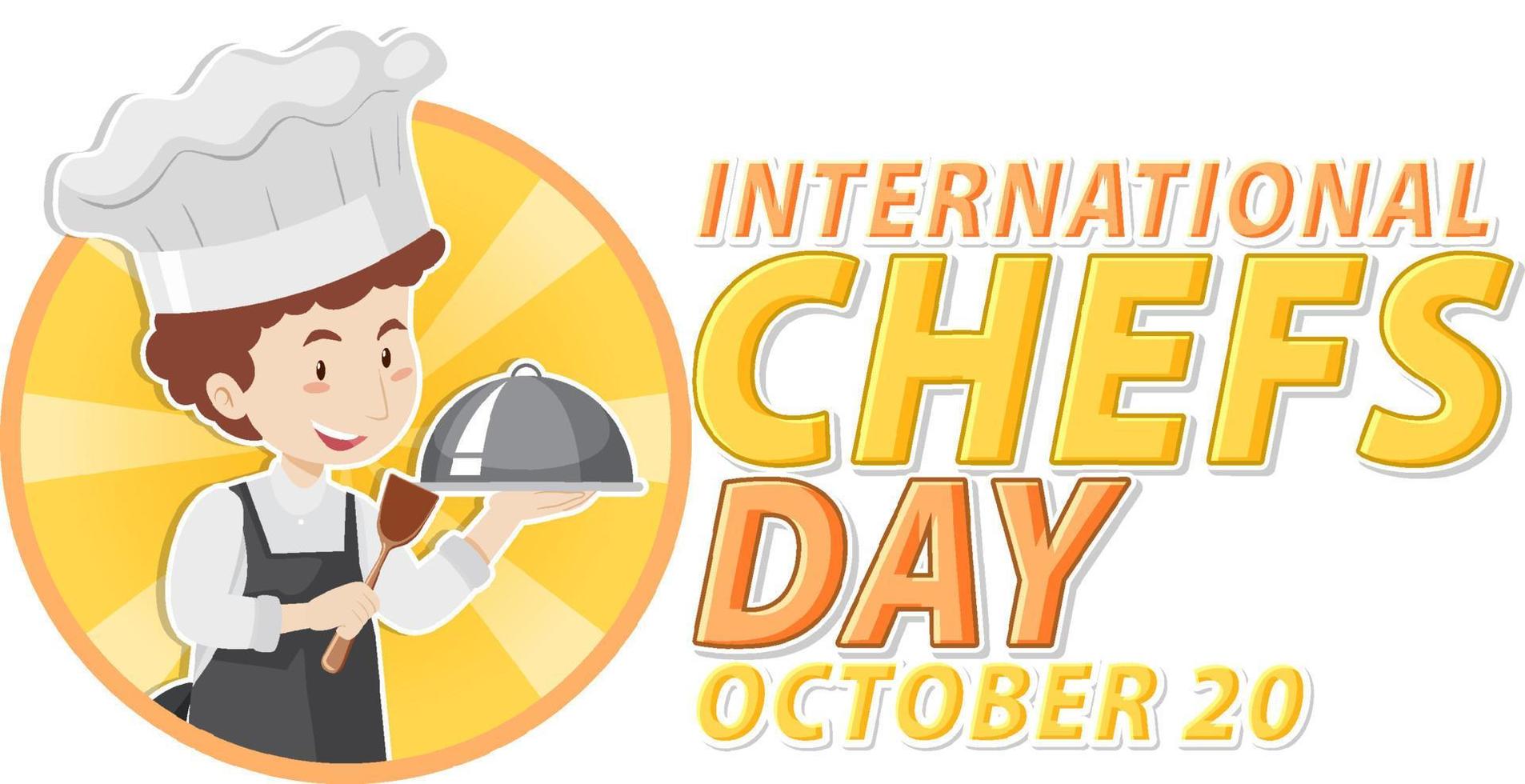 Interntional chef day banner template vector