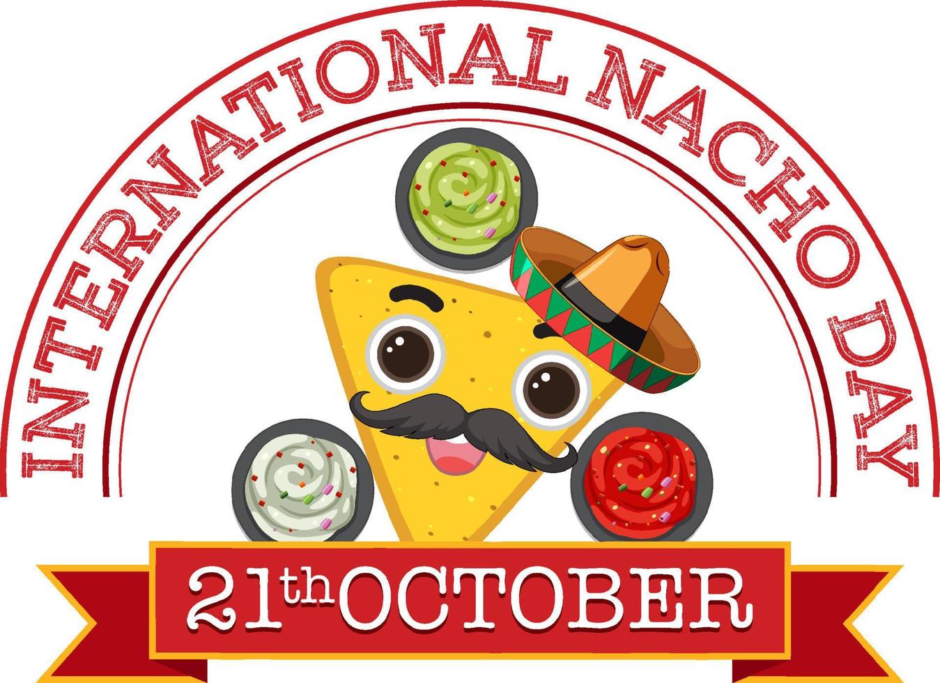 International Nacho Day Poster Design vector
