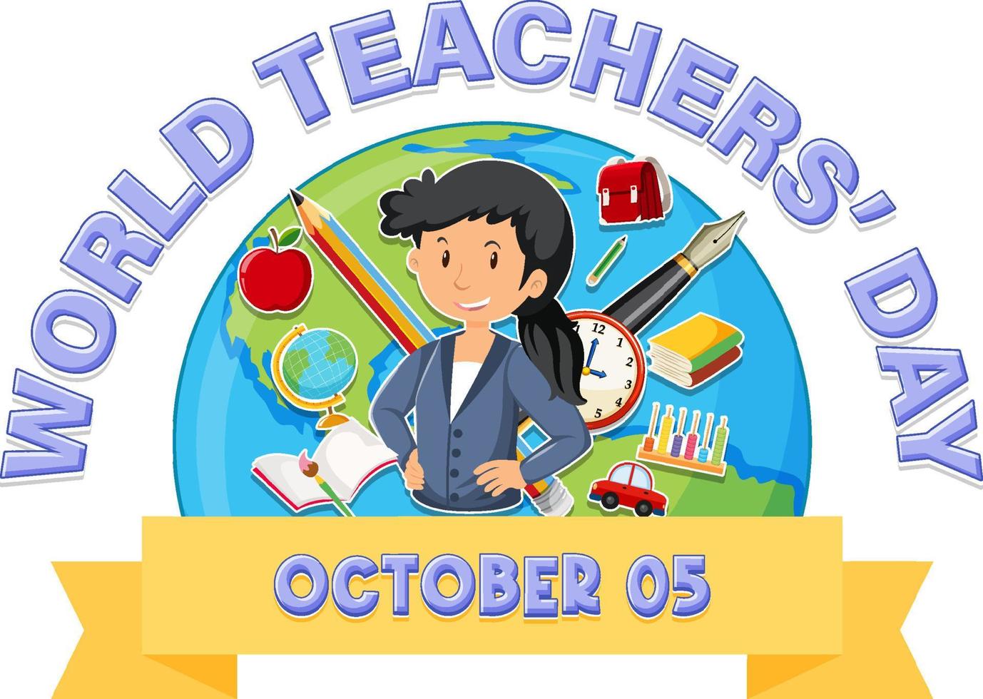 World Teacher's Day Logo Banner Design 10518631 Vector Art at Vecteezy