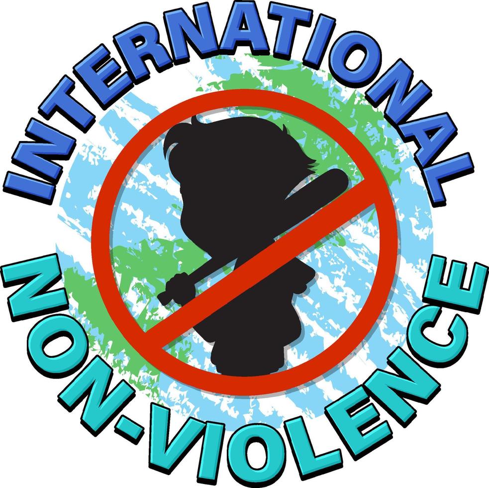 International Day of Non-Violence Poster Design vector