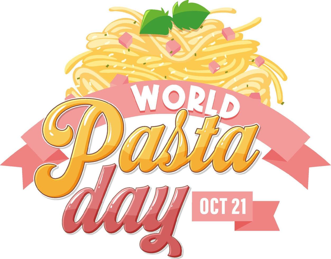 World Pasta Day Banner Design vector