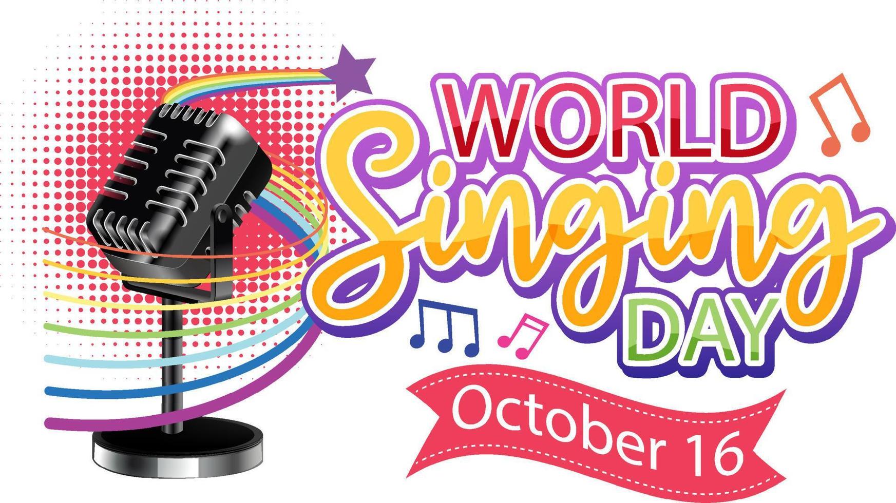 World Singing Day Banner Design vector
