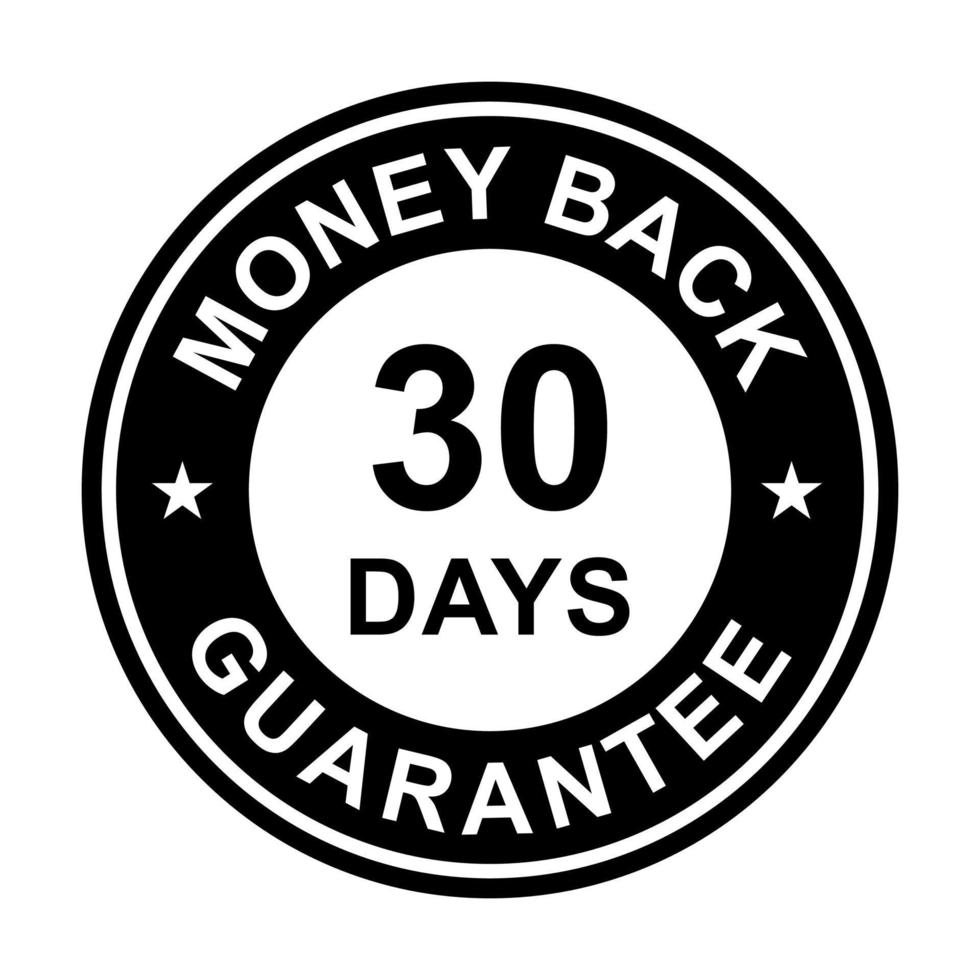 30 days money back guarantee icon vector for graphic design, logo, website, social media, mobile app, UI illustration