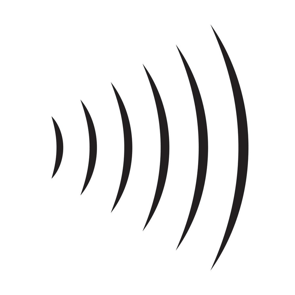 sound radio wave icon vector wifi sound signal connection for graphic design, logo, website, social media, mobile app, UI illustration