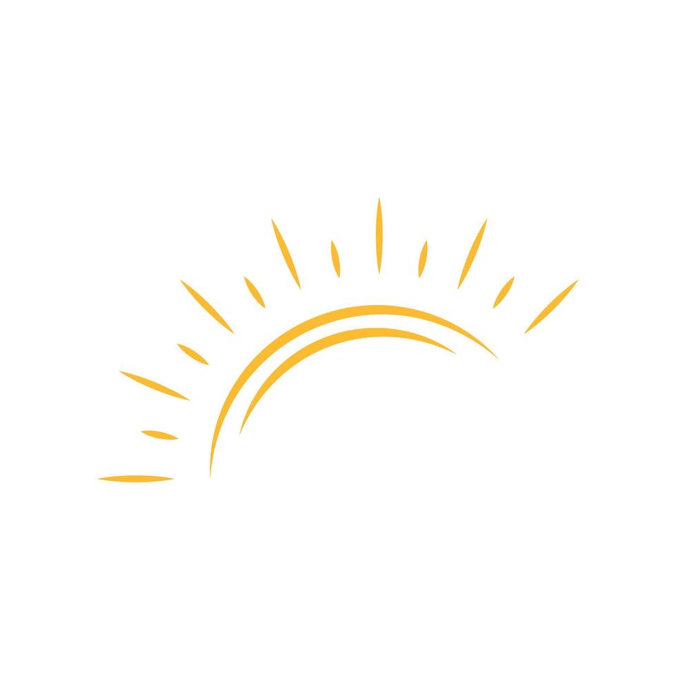 A half sun is setting downwards icon vector sunset concept for graphic design, logo, website, social media, mobile app, UI illustration
