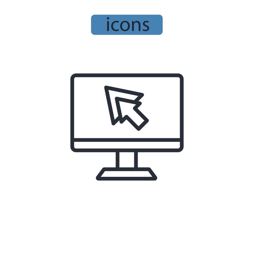computer system icons  symbol vector elements for infographic web