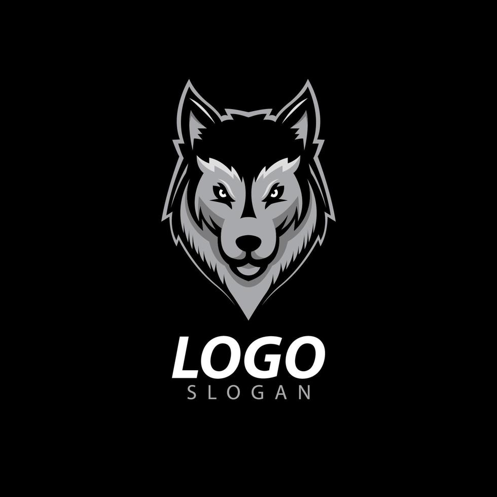 Wolf Logp Mascot vector