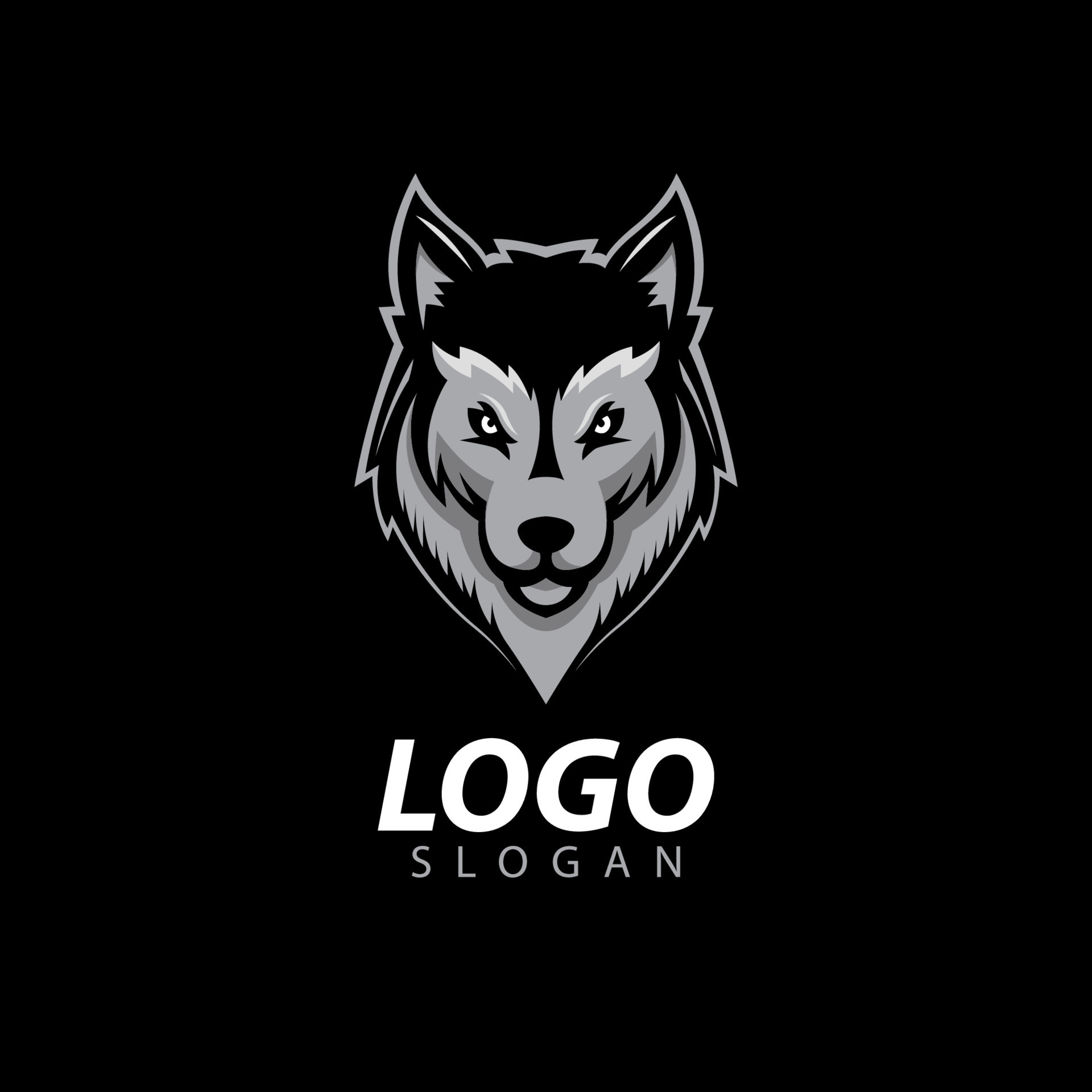 Wolf Logp Mascot 10518809 Vector Art at Vecteezy