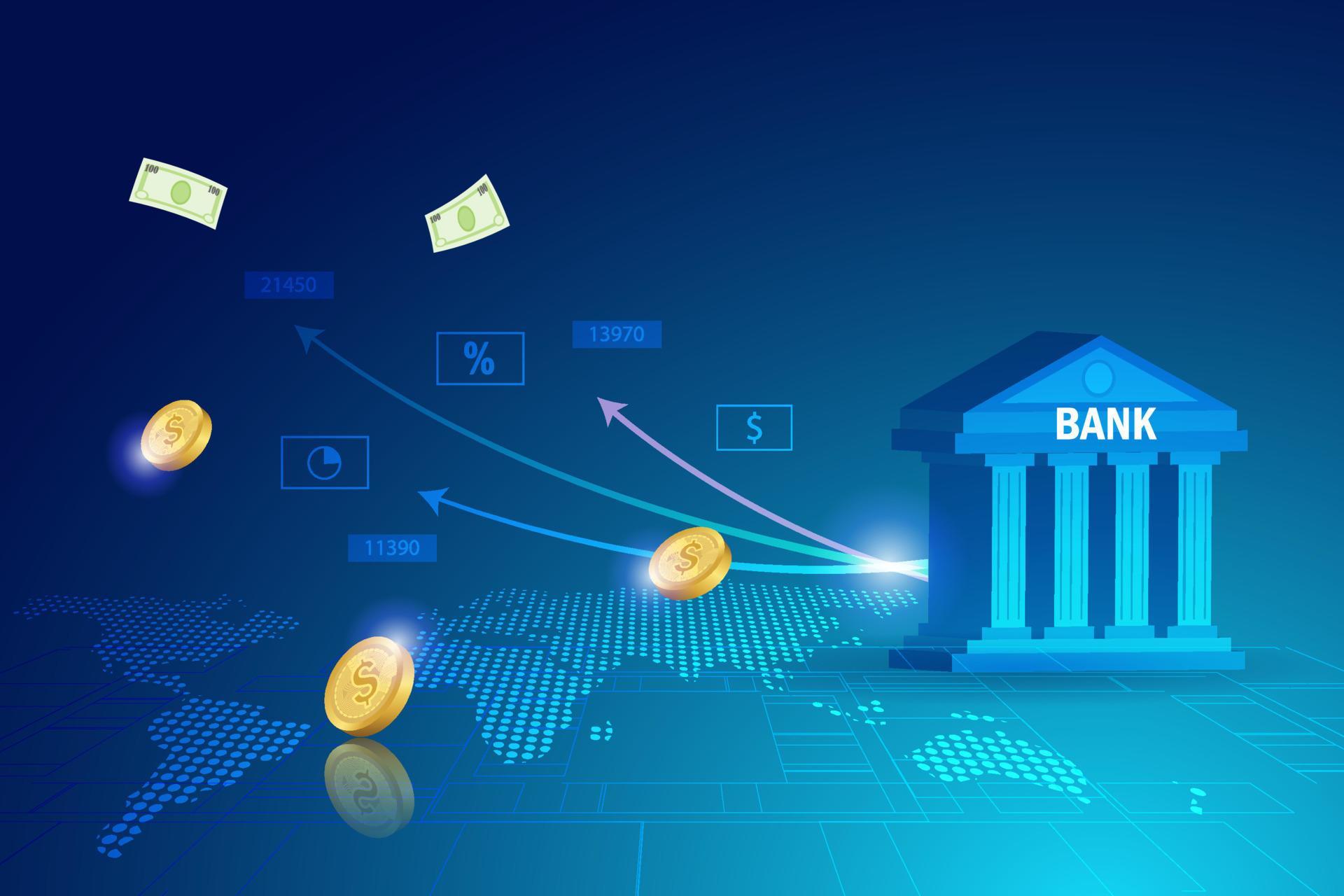 digital-finance-and-banking-investment-service-in-futuristic-background