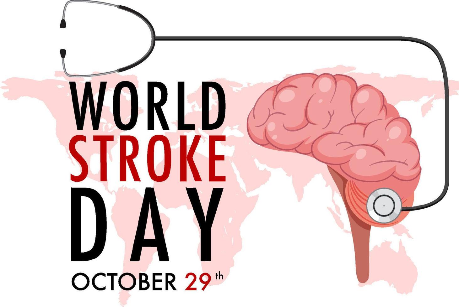 World Stroke Day Banner Design vector