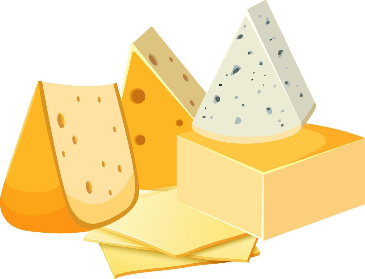 vector de cuatro quesos diferentes