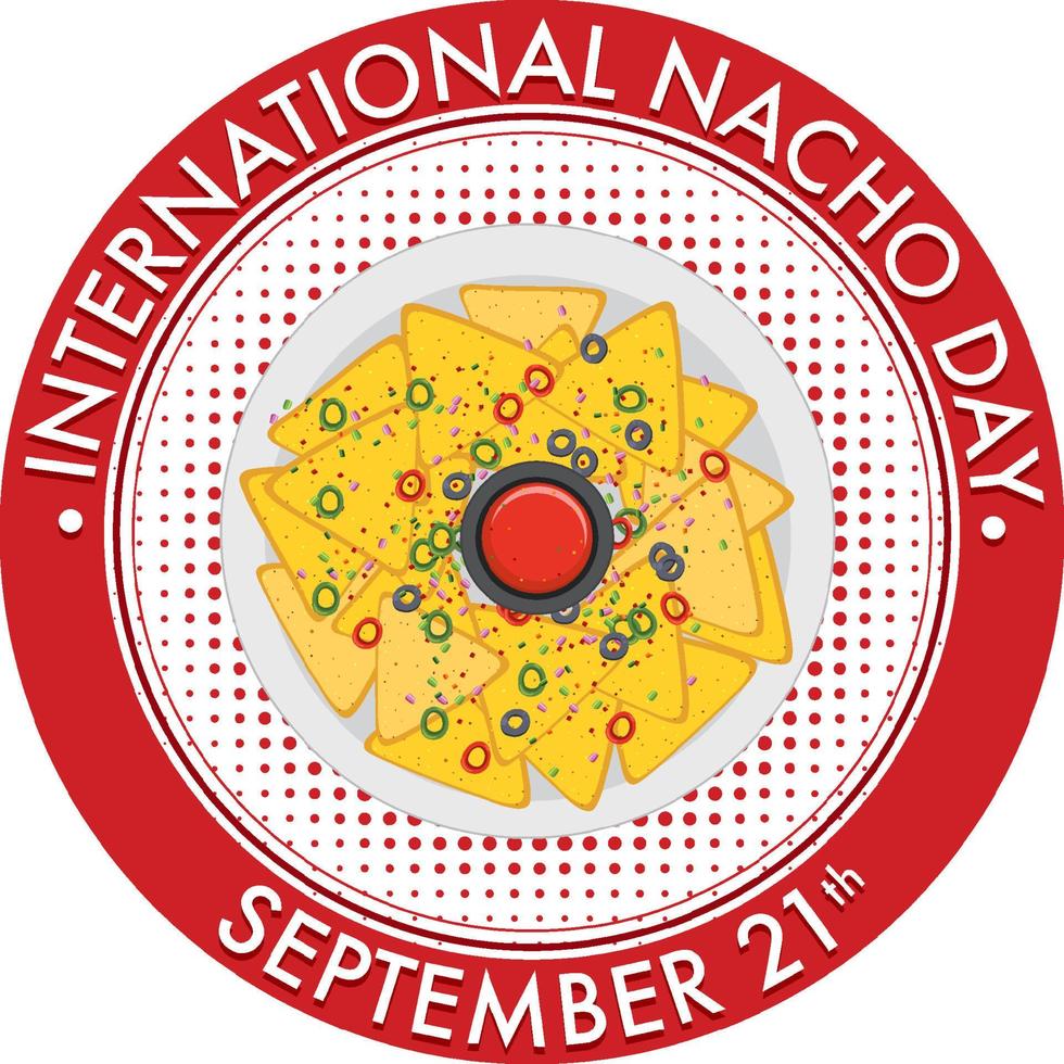 International Nacho Day Poster Design vector