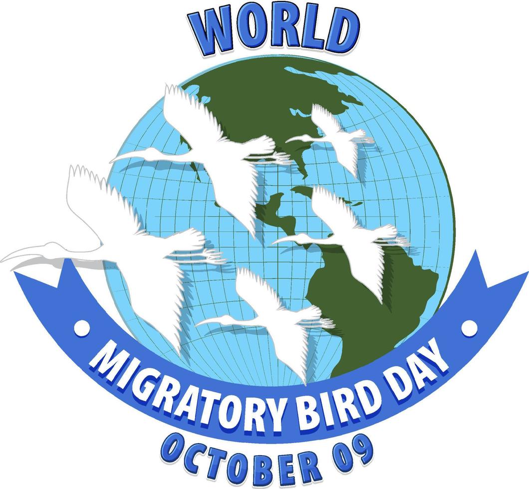 World Migratory Bird Day Banner Design vector