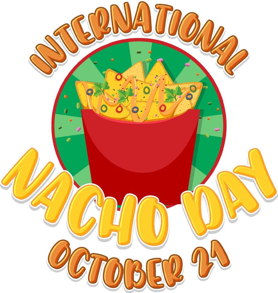 International Nacho Day Banner Design vector