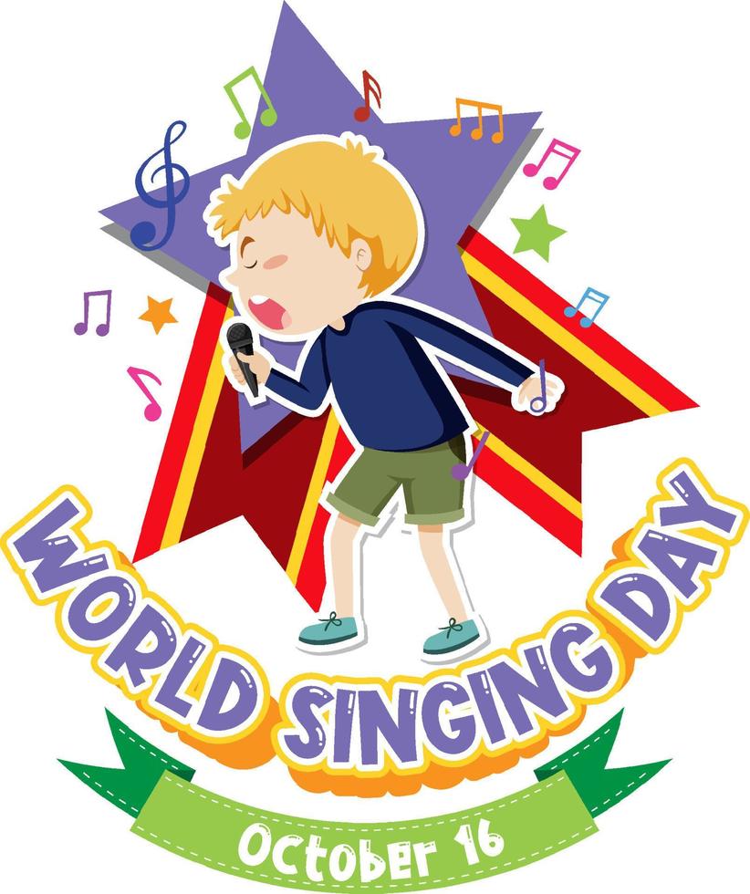 World Singing Day Banner Design vector