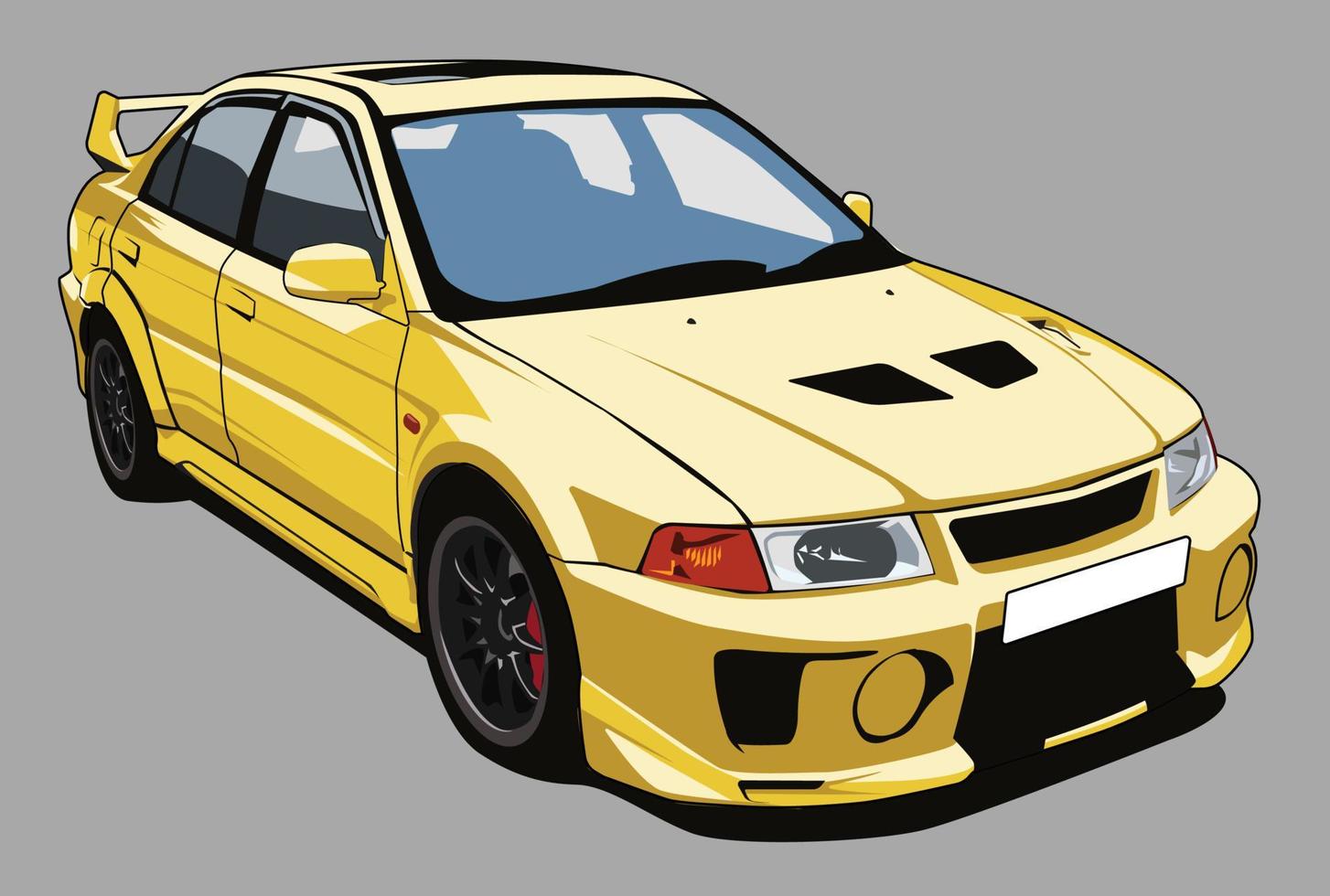 jdm car illustration vector design