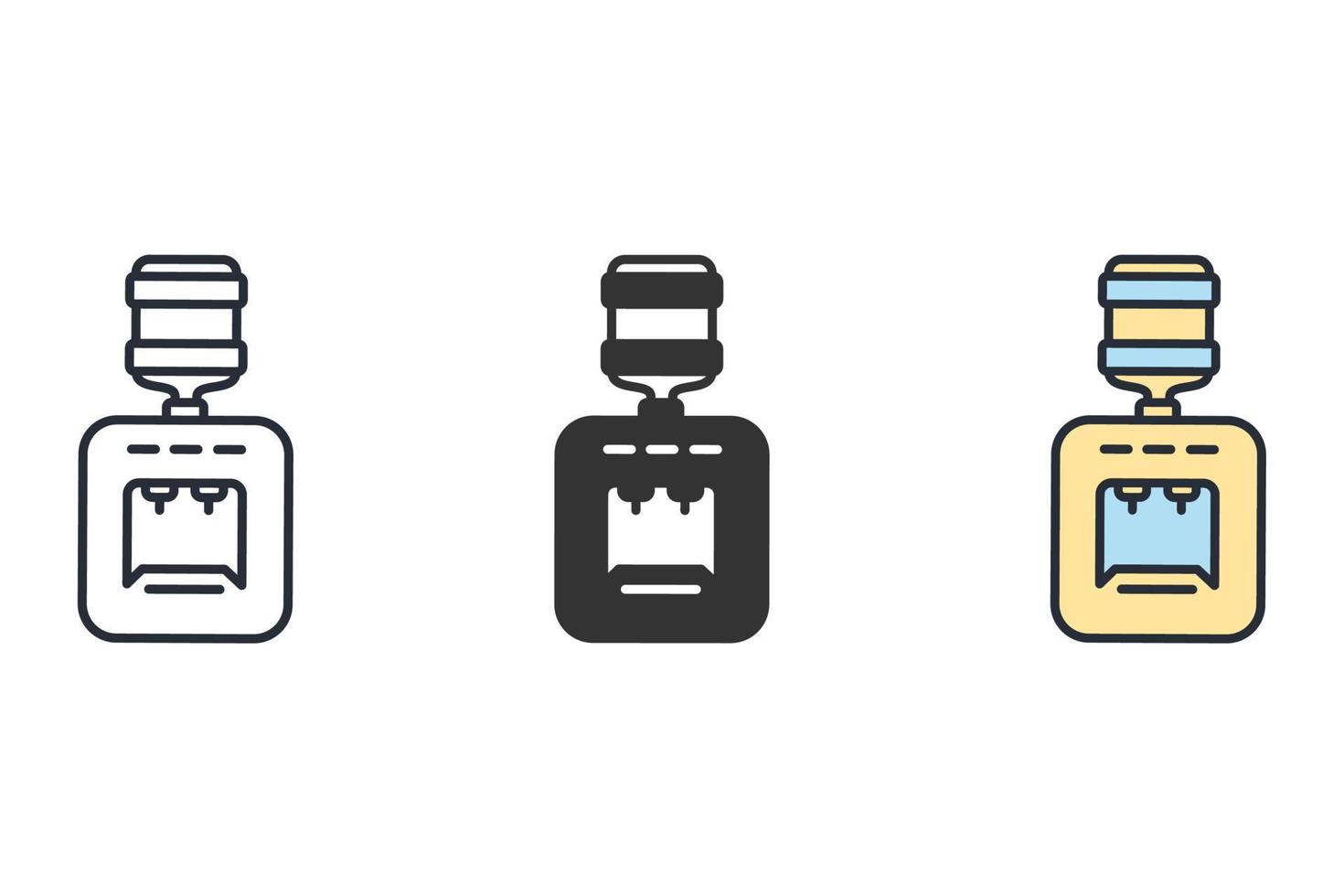 Water cooler icons  symbol vector elements for infographic web