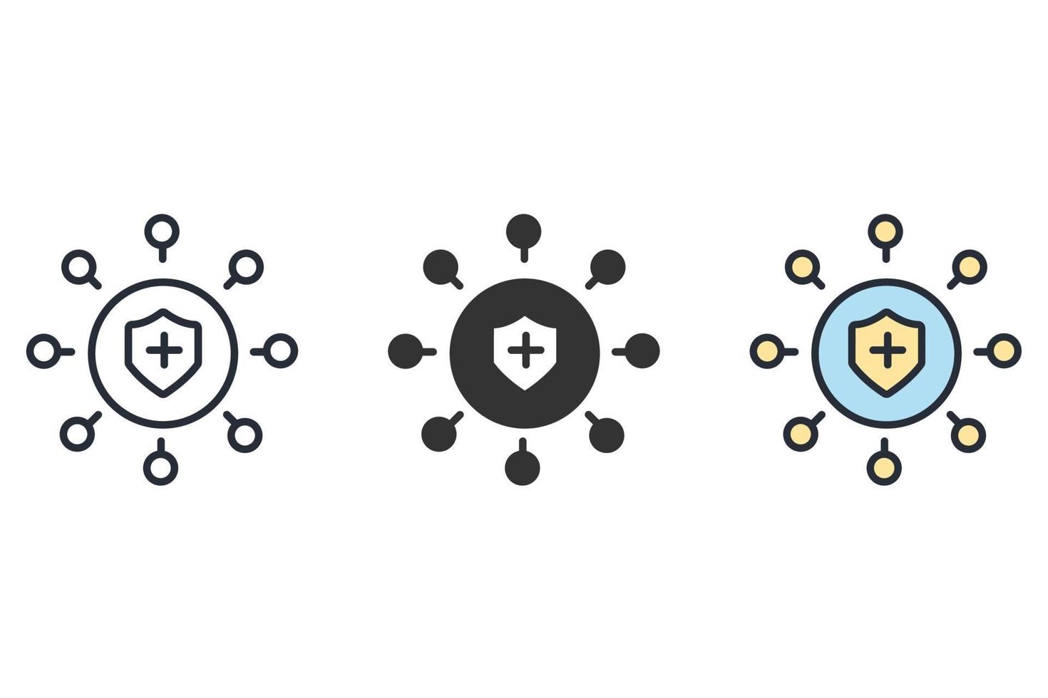network security icons  symbol vector elements for infographic web