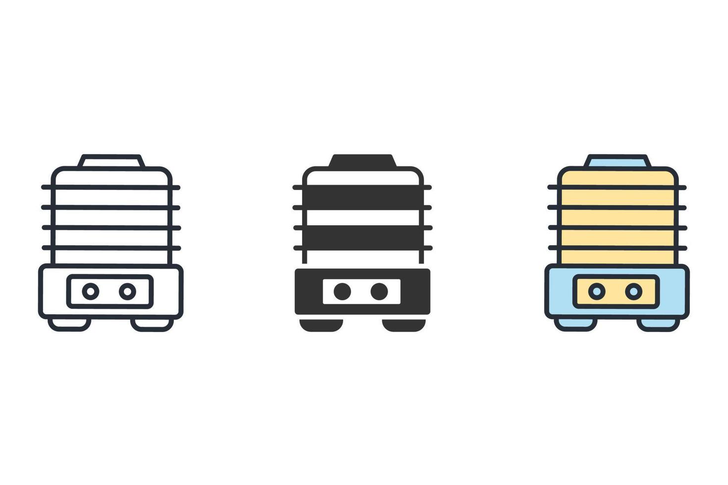 food dehydrator icons  symbol vector elements for infographic web