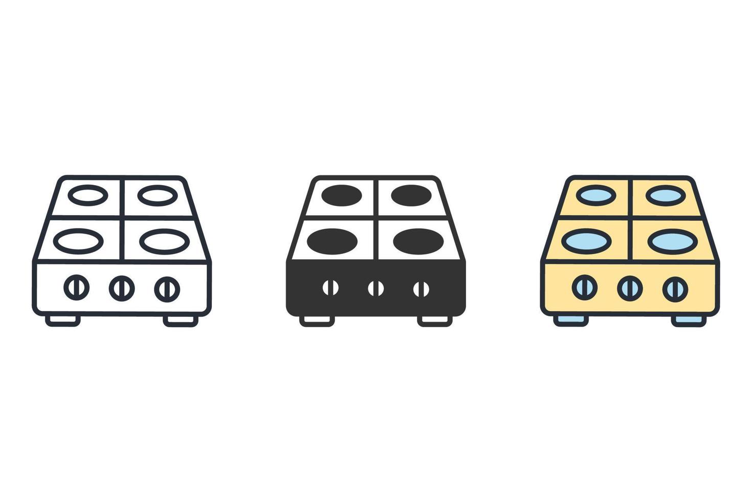 Stove icons  symbol vector elements for infographic web