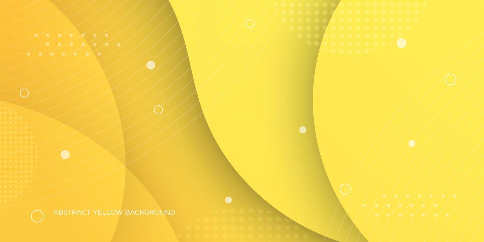 fondo amarillo abstracto con formas fluidas. aspecto 3d con líneas. diseño colorido concepto luminoso y moderno. eps10 vector