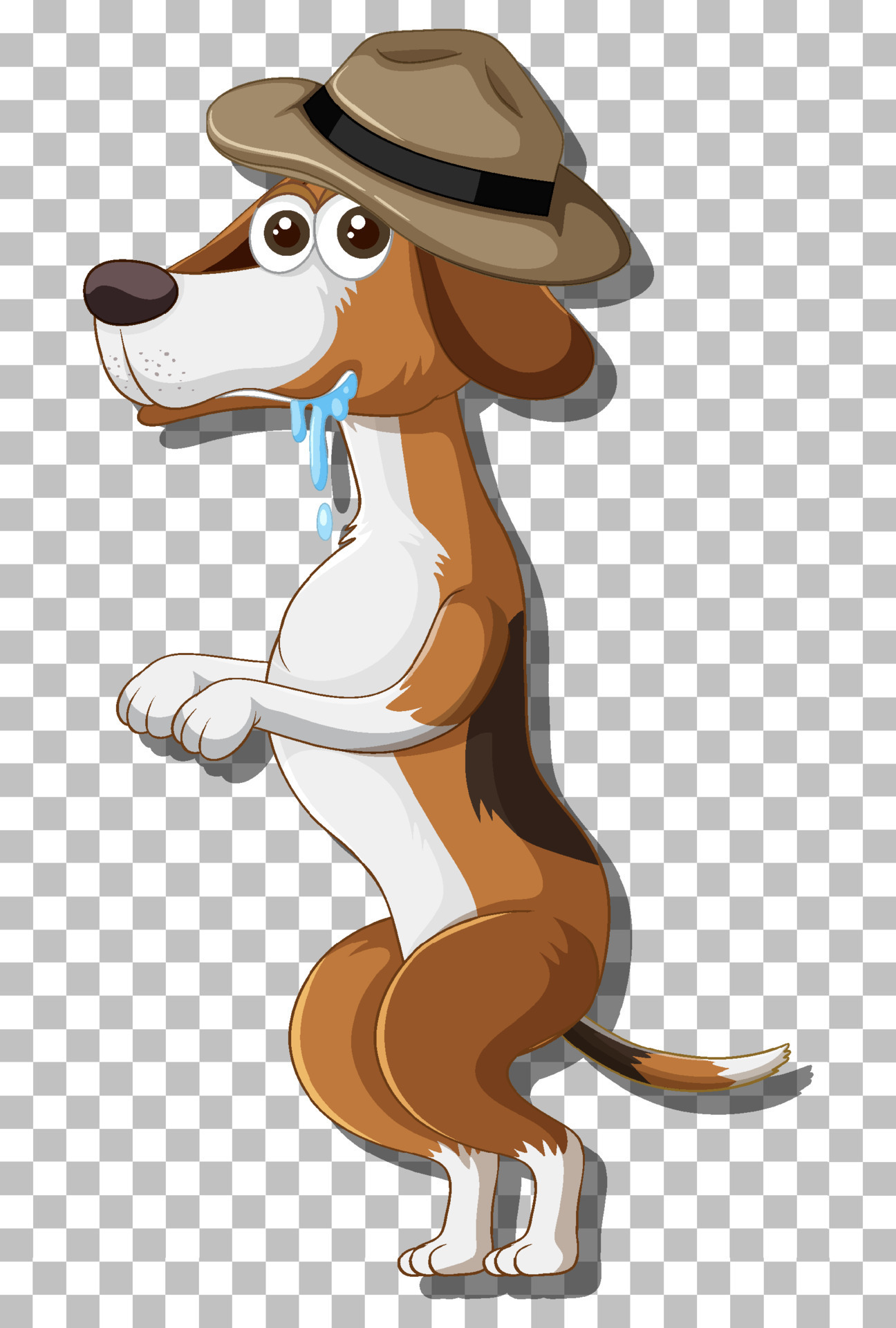 Beagle dog cartoon character 10519076 Vector Art at Vecteezy