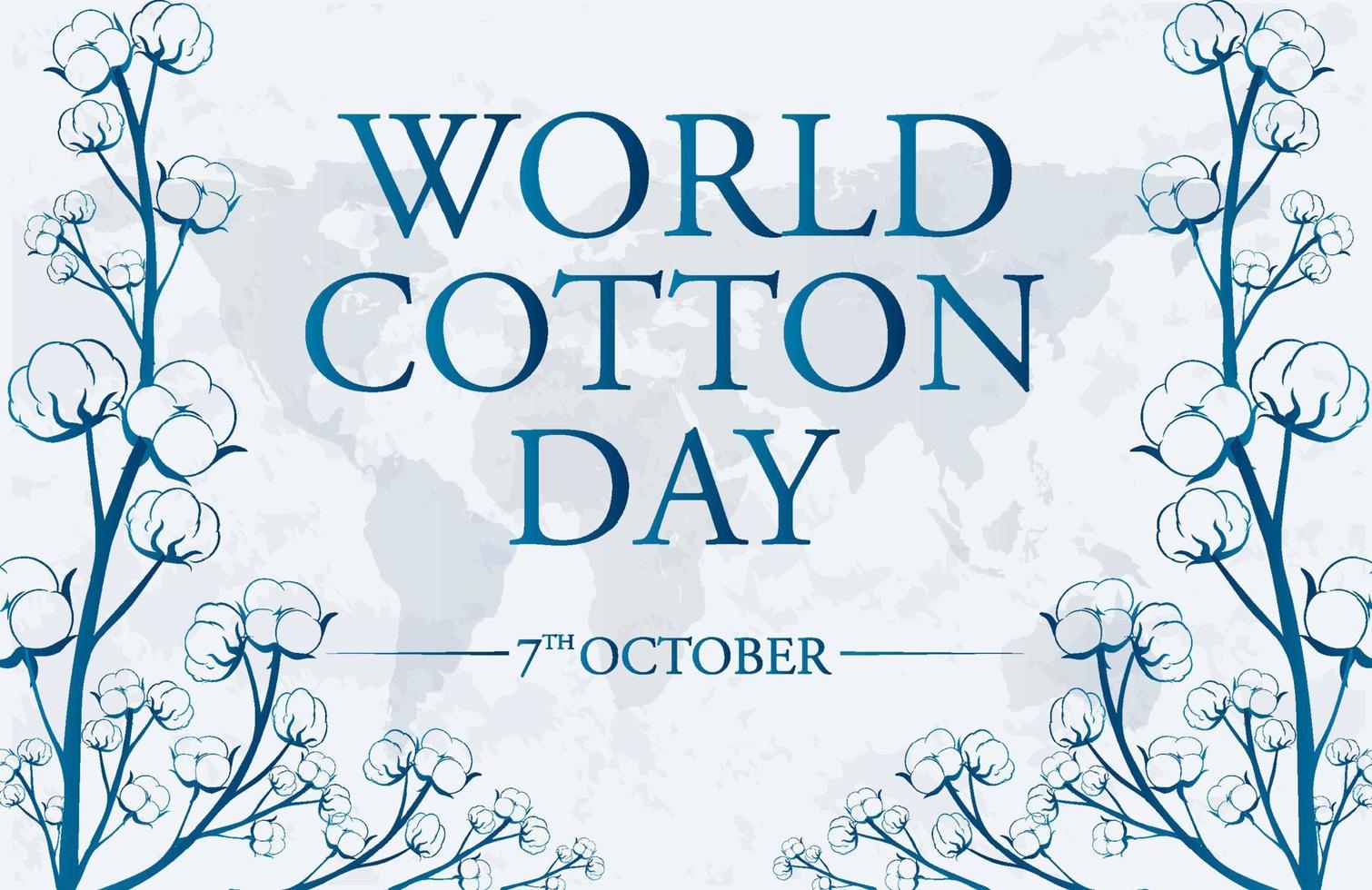 World Cotton Day Banner Template vector