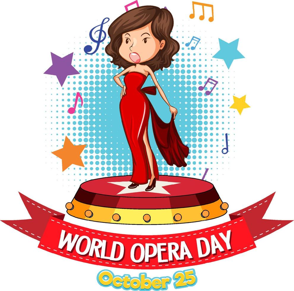 World Opera Day Poster Design vector