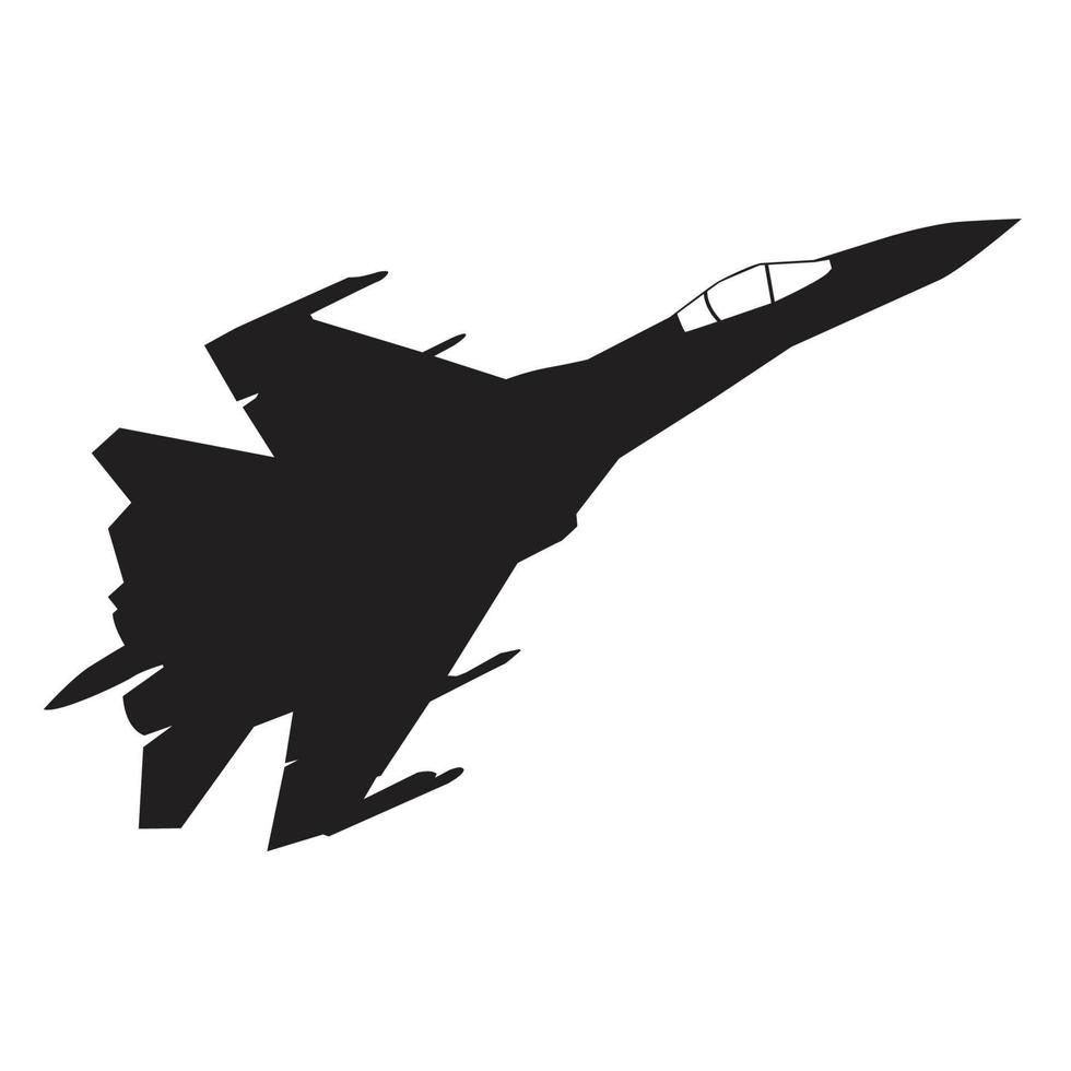 jet fighter silhouette vector design